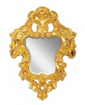Vintage wall deco framed mirror and french vanity mirrors