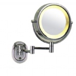 Led lighted wall mounted magnifying makeup mirror and light bathroom make up mirrors