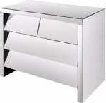 Mirrored side chest cabinets